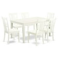 thumbnail image 1 of East West Furniture Dining Room Set Linen White, CALG7-LWH-W, 1 of 6