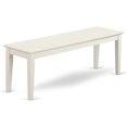 thumbnail image 1 of East West Furniture Capri Dining Table Bench with Solid Wood Seat, 51x15x18 Inch, Linen White, 1 of 5