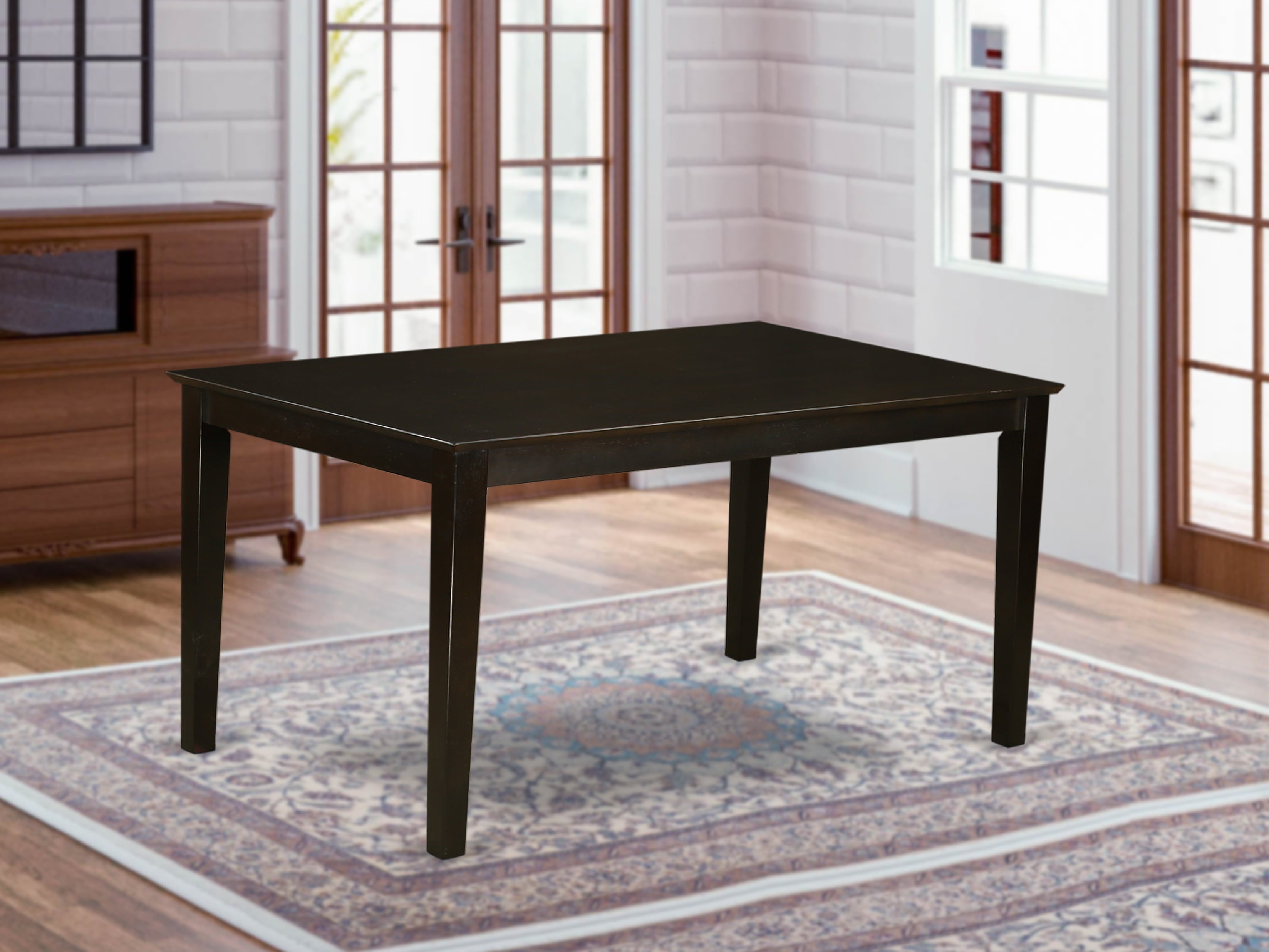 Cappuccino Solid Wood Rectangular Dining Table, 60" x 36"