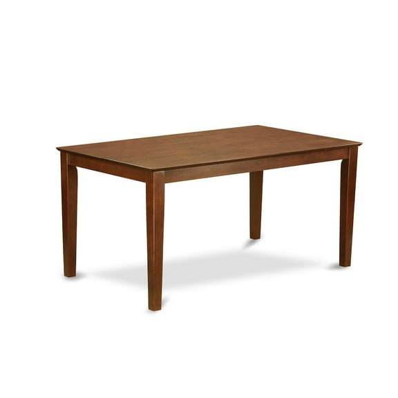 East West Furniture Capri Rectangular Solid Wood Dining Table in Mahogany