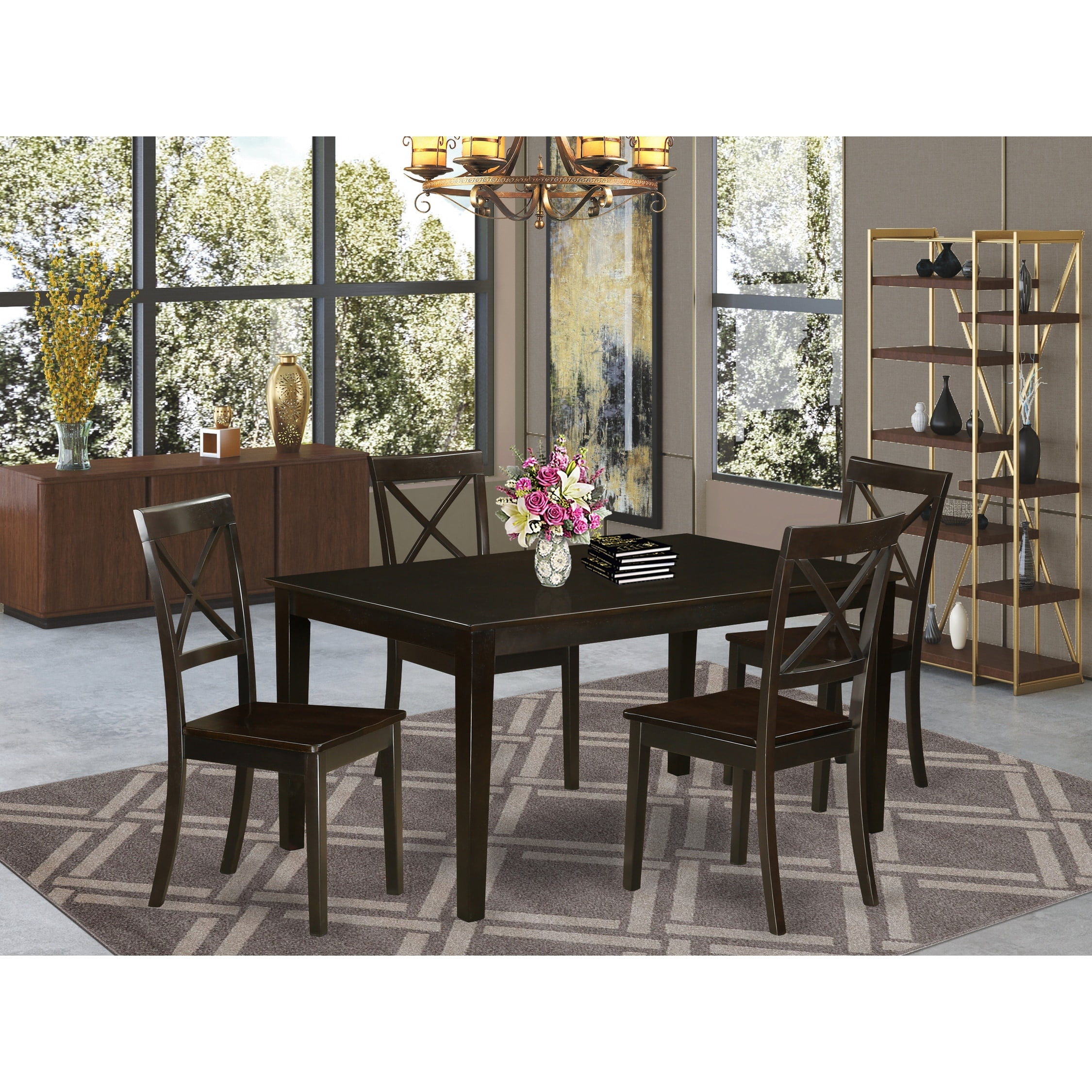 Homestead 5 Piece Dining Suite - White/Timber Homestead 5 Piece Dining Suite - White/Timber