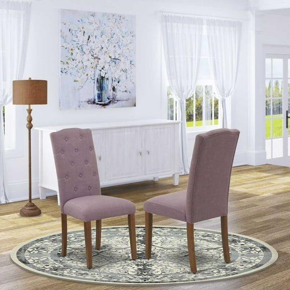 East West Furniture Dining Chair Mahogany, CEP3T10