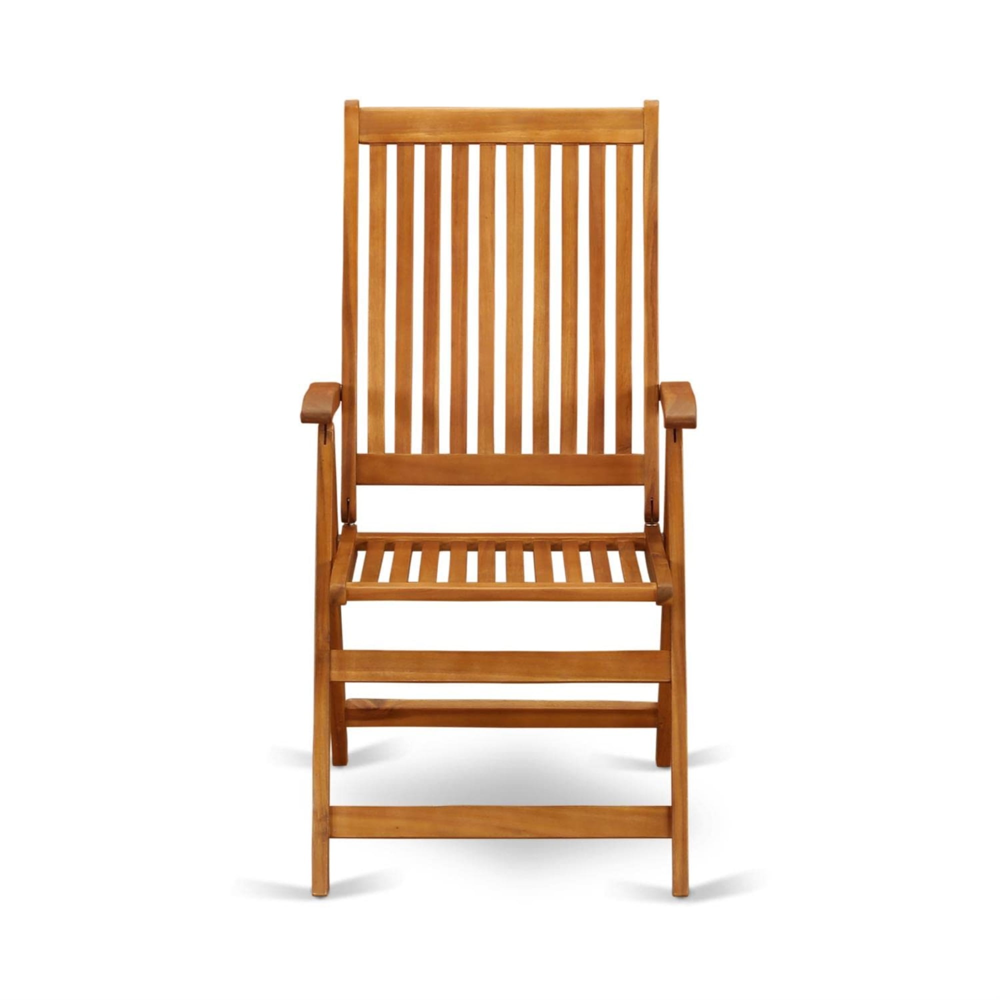 Acacia Wood Natural Oil Outdoor Dining Armchairs, Set of 2
