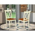 thumbnail image 1 of East West Furniture Clarksville 11" Wood Dining Chairs in Cream (Set of 2), 1 of 4