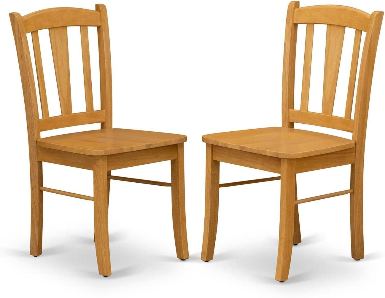 East West Furniture DLC-BLK-W Dublin Kitchen Dining Chairs - Slat Back ...