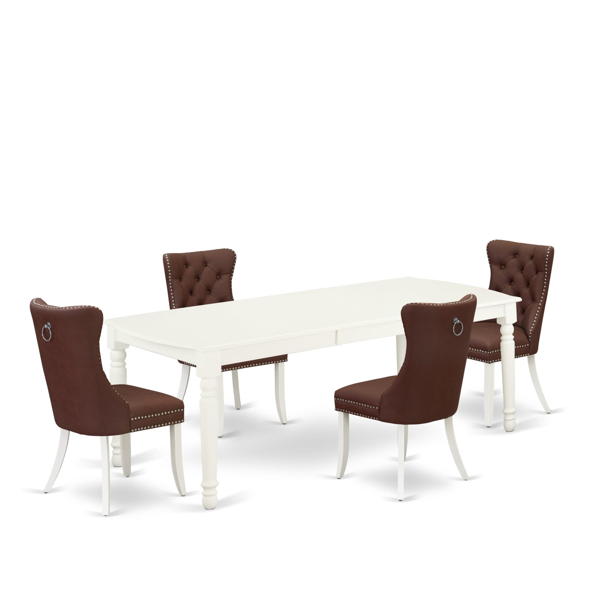 East West Furniture DODA5-LWH-26 5 Piece Dining Set Includes a ...