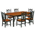 thumbnail image 1 of East West Furniture DOVE7-BCH-W 7 Piece Kitchen Tables & Chair set, Black & Cherry, 1 of 1