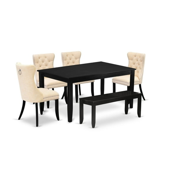 East West Furniture 6 Piece Dining Set