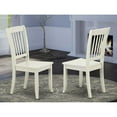 thumbnail image 1 of East West Furniture Danbury 11" Wood Dining Chairs in Linen White (Set of 2), 1 of 4