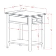 thumbnail image 1 of East West Furniture Denison 1-Drawer Asian Wood Nightstand in Urban Gray, 1 of 2