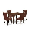 thumbnail image 1 of East West Furniture 5 Piece Dining Set Consists of a Rectangle Wooden Table with Butterfly Leaf, 1 of 2