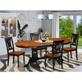 thumbnail image 1 of East West Furniture  Dinette Set Includes an Oval Dining Room Table with Butterfly Leaf and 4 Dining Chairs, Black & Cherry, 1 of 5