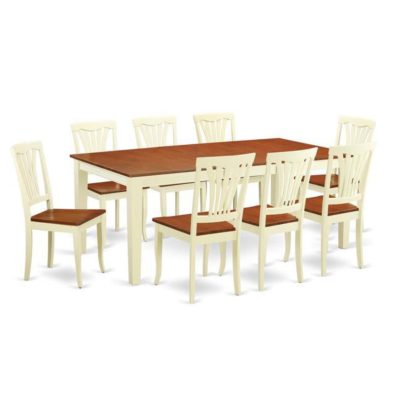 East West Furniture Set with 8 Dining Table & 8 Chairs