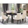 thumbnail image 1 of East West Furniture Dining Room Set Black, DUFR7-BLK-02, 1 of 6