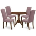 thumbnail image 1 of East West Furniture Dining Room Set Mahogany, DLCE5-MAH-10, 1 of 4