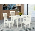 thumbnail image 1 of East West Furniture Dining Table- Dining Chairs, NOWE5-WHI-W, 1 of 6