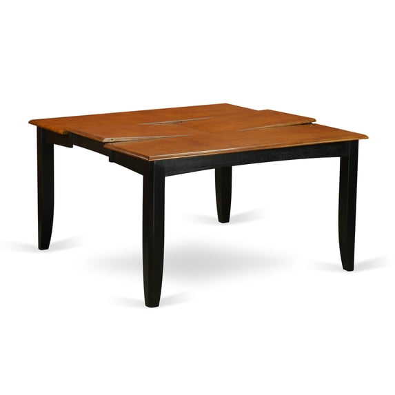 East West Furniture Dining Table Set Includes a Square Table with Butterfly Leaf and Dining Chairs (Chair Seat Type Options) PFAN5-BCH-LC