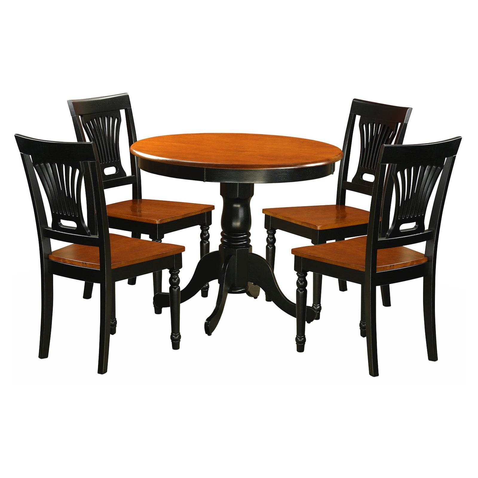 East West Furniture Dining set 5 Pcs with 4 Wooden Chairs