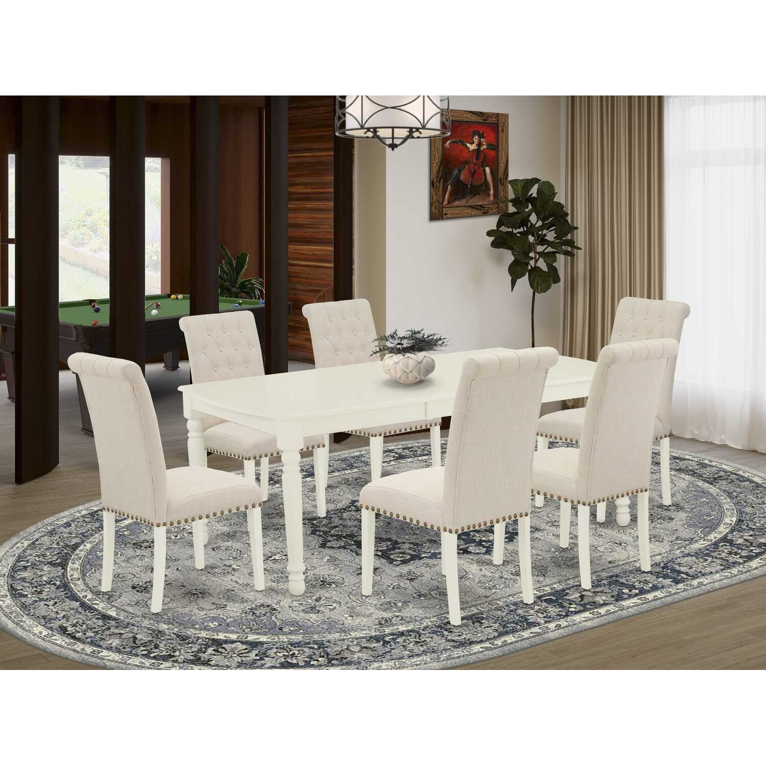 East West Furniture V-Style 5-piece Wood Dinette Set In Black Finish Prvw Vr~177627638
