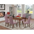 thumbnail image 1 of East West Furniture Dining Room Set Mahogany, DOCE7-MAH-10, 1 of 6