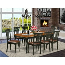 East West Furniture Dining Room Set Black & Cherry, DOAV9-BCH-LC