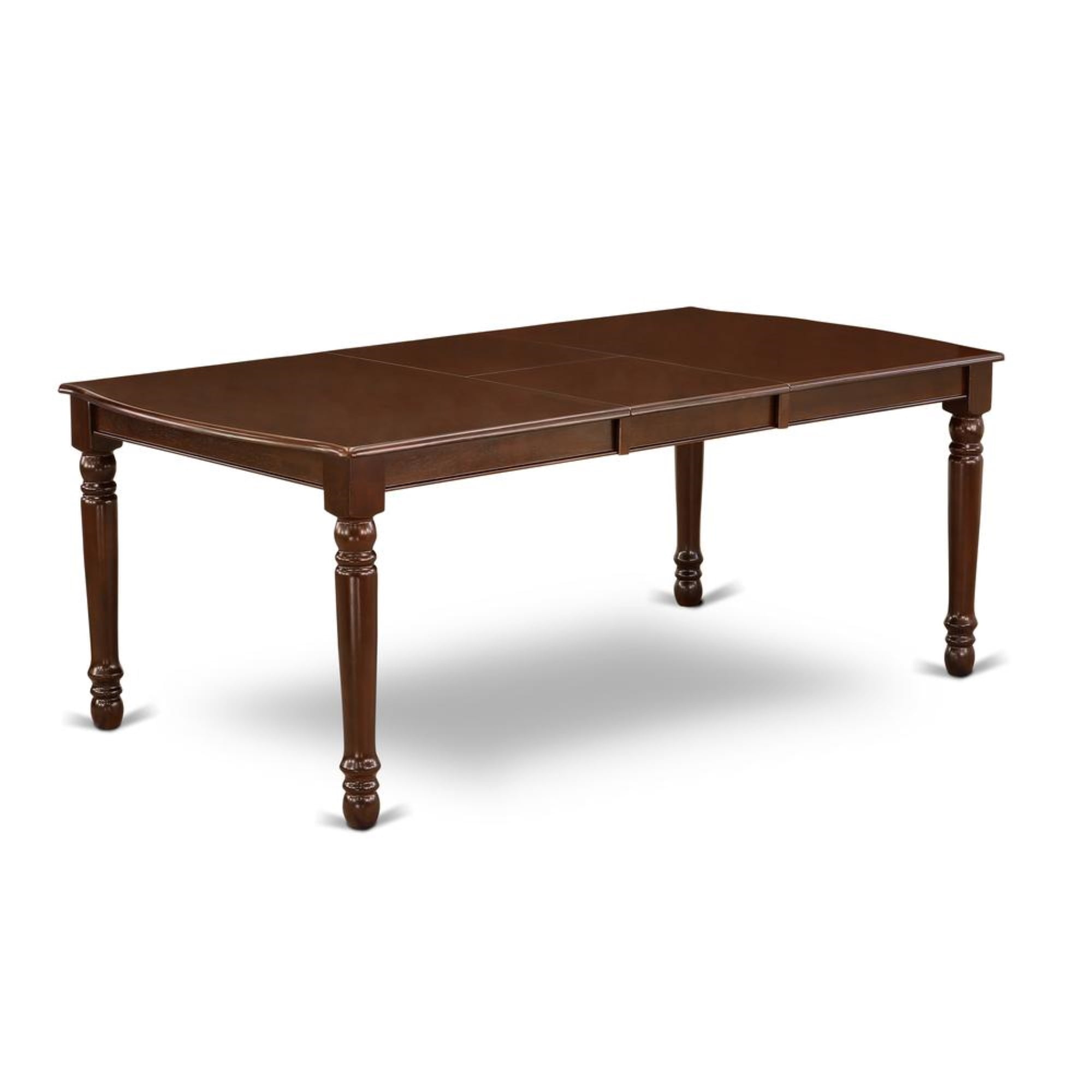 Mahogany 78" Extendable Asian Solid Wood Dining Table