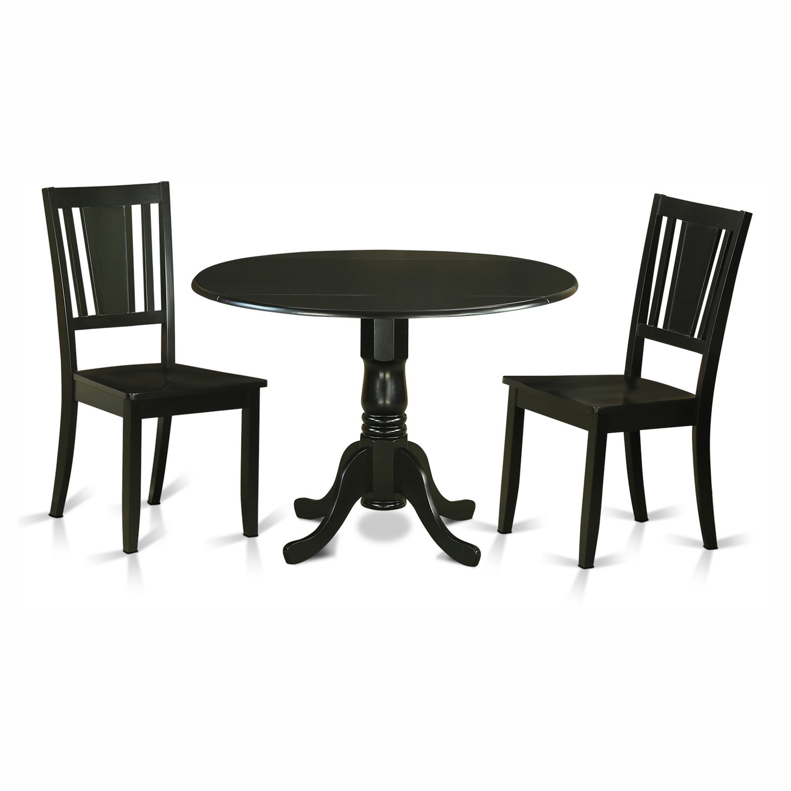 East West Furniture Dublin 3 Piece Drop Leaf Dining Table Set with