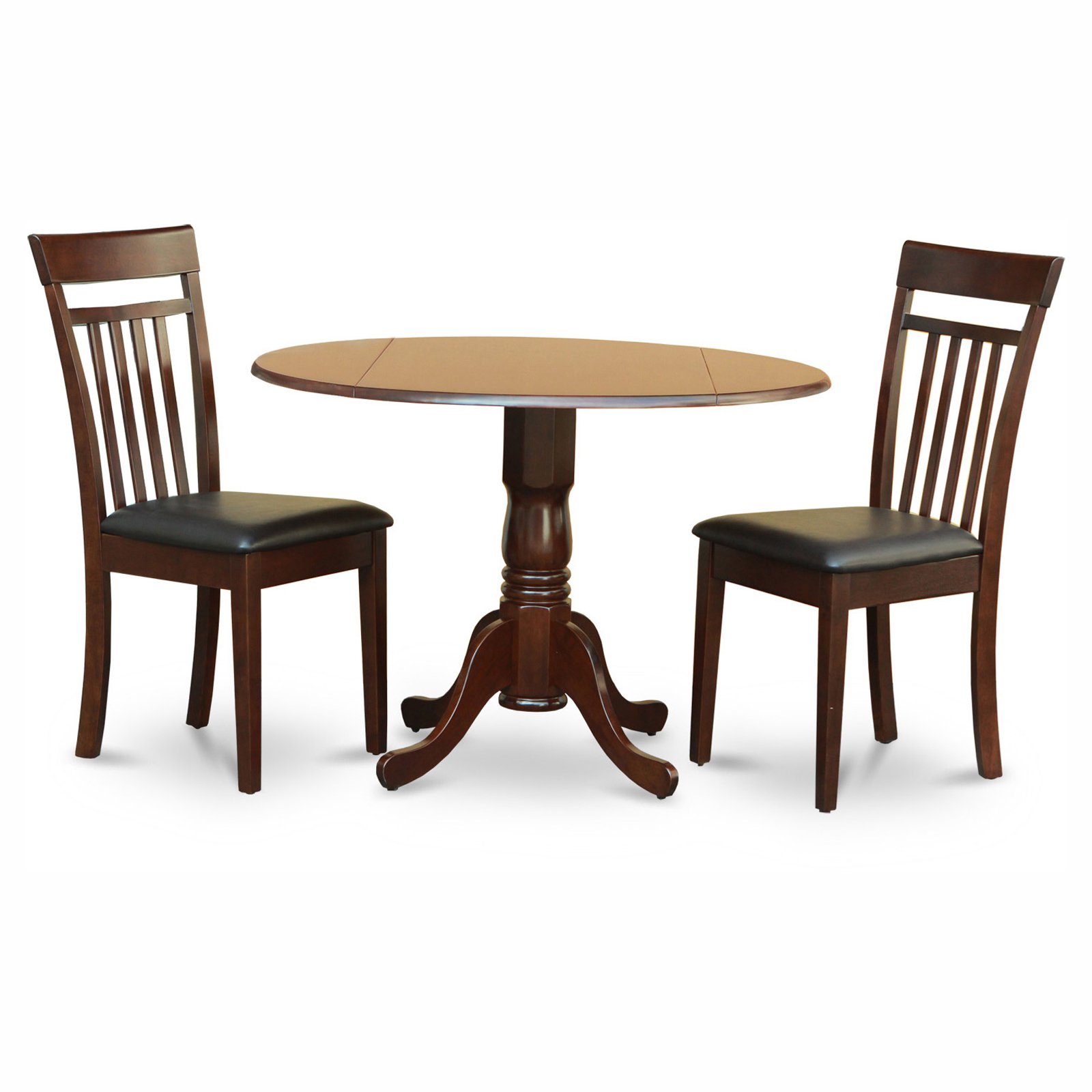 East West Furniture Dublin 3 Piece Drop Leaf Dining Table Set with
