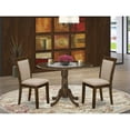 thumbnail image 1 of East West Furniture Dublin 3-Piece Wooden Dining Set in Natural Walnut, 1 of 9