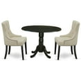 thumbnail image 1 of East West Furniture Dining Room Set Black, DLFR3-BLK-02, 1 of 6