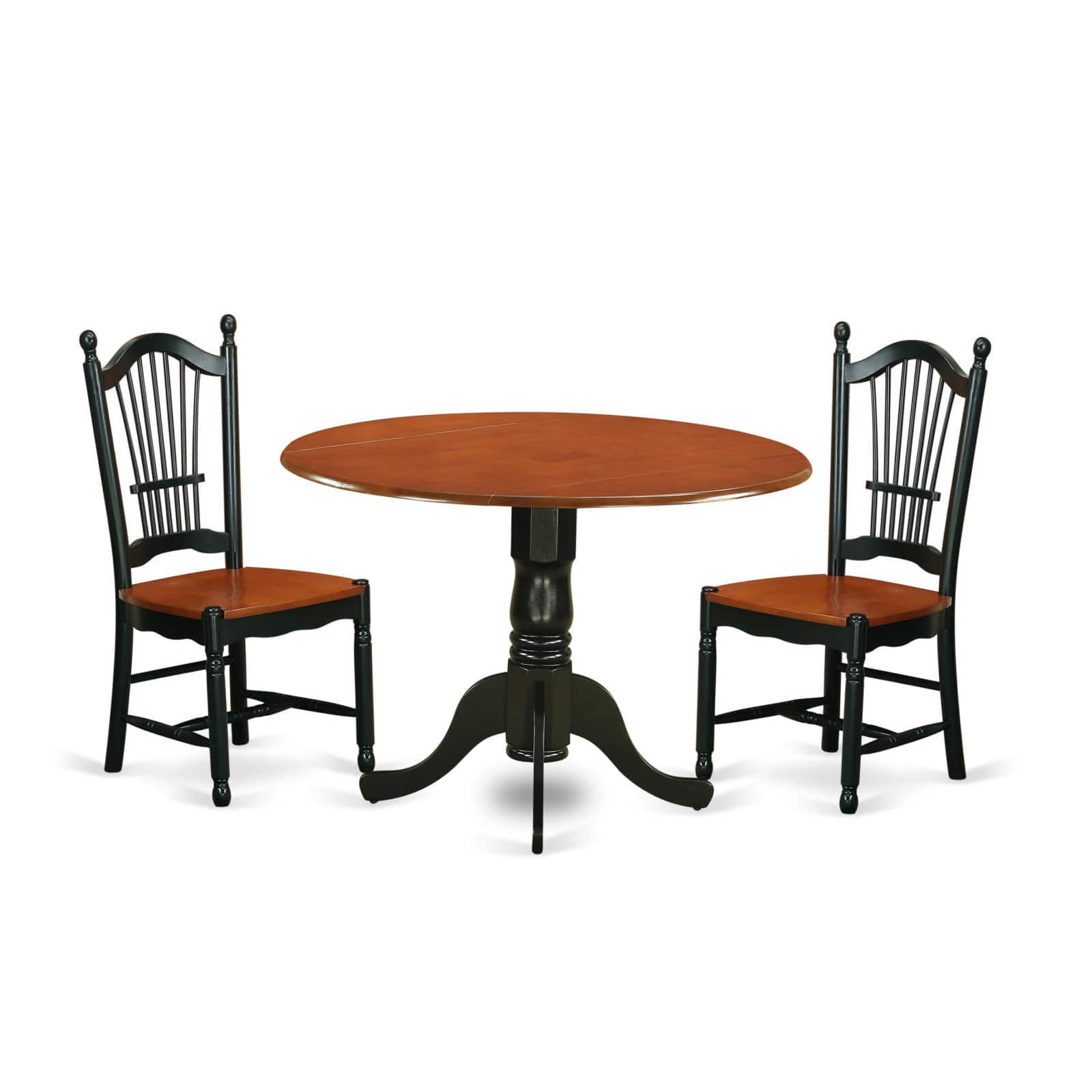 East West Furniture Dublin DLDO3 Three Piece Drop Leaf Dining Set