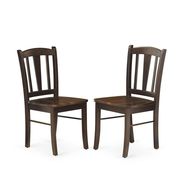 East West Furniture DLC-OAK-W Dublin Dining room Chair with Wood Seat - Set of 2