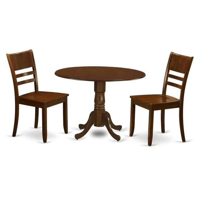 East West Furniture Dublin Kitchen Table with Two Drop - Leaf & Two ...