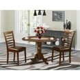 thumbnail image 1 of East West Furniture Dublin Wood Dining Set with Leather Seat in Mahogany, 1 of 2