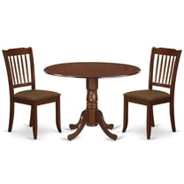 East West Furniture Dining Room Set Mahogany, DLDA3-MAH-C