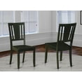 thumbnail image 1 of East West Furniture Dudley 10" Wood Dining Chairs in Black (Set of 2), 1 of 2