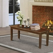 East West Furniture Dudley 17" Wood Dining Bench in Classy Mahogany