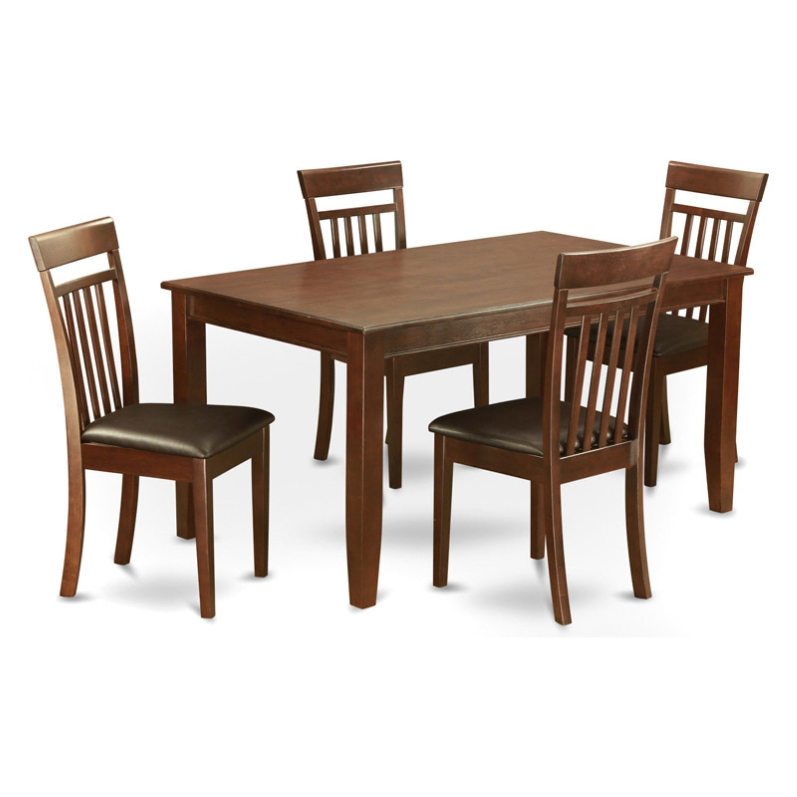 East West Furniture Dudley 5 Piece Capri Rectangular Dining Table Set