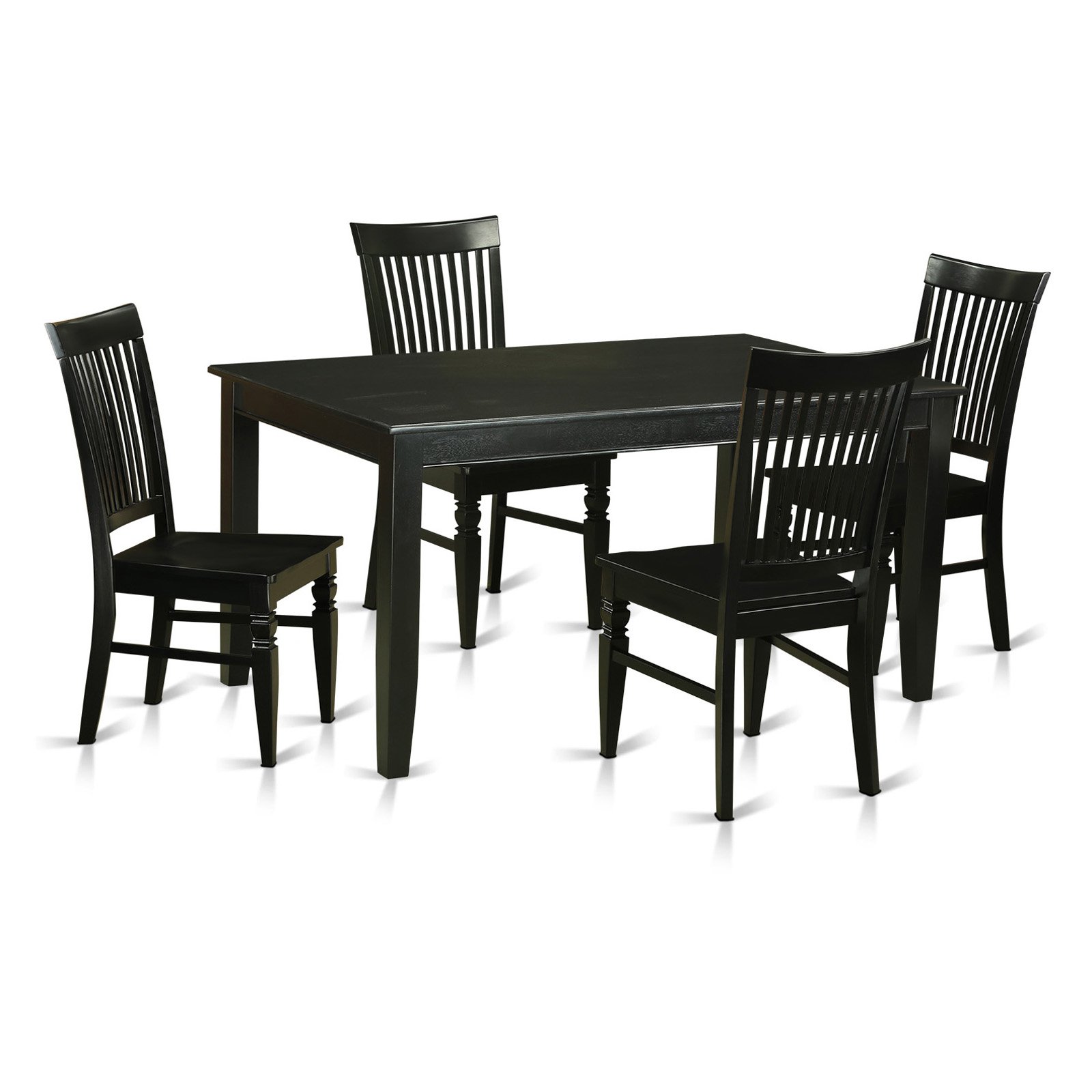 East West Furniture Dudley 5 Piece Rectangular Dining Table Set with