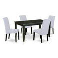 thumbnail image 1 of East West Furniture Dining Room Set Black, DUBA5-BLK-05, 1 of 4