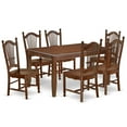 thumbnail image 1 of East West Furniture Dining Room Set Mahogany, DUDO7-MAH-W, 1 of 4