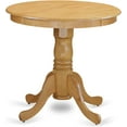 thumbnail image 1 of East West Furniture EMT-OAK-TP Eden Dining Room Table - a Round kitchen Table Top with Pedestal Base, 30x30 Inch, Oak, 1 of 7