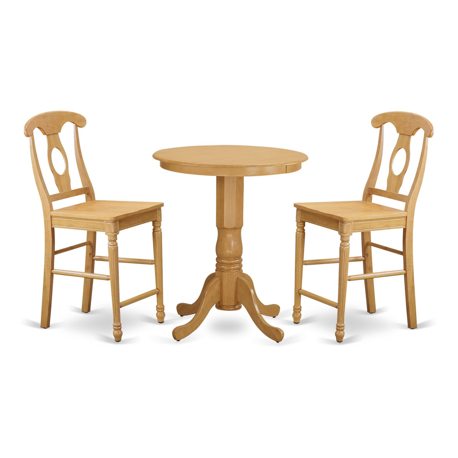 East West Furniture Eden 3 Piece Keyhole Dining Table Set
