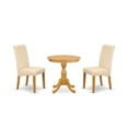 thumbnail image 1 of East West Furniture - ESBA3-OAK-02 - 3-Pc Kitchen Table Set - 2 Kitchen Chairs and 1 Kitchen Table (Oak Finish), 1 of 3