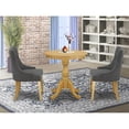 thumbnail image 1 of East West Furniture Eden 3-piece Wood Kitchen Table and Chairs in Oak, 1 of 10