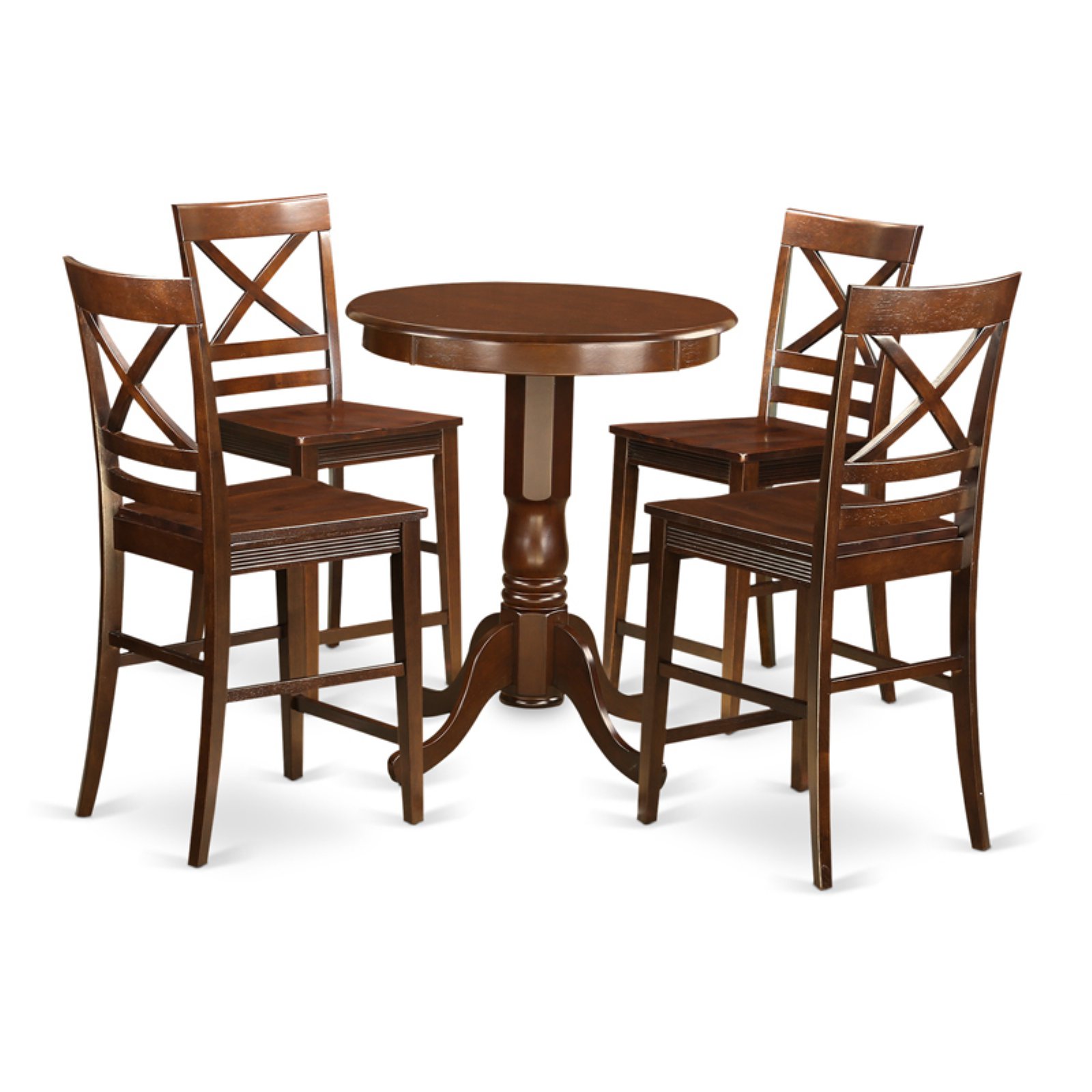 East West Furniture Eden 5 Piece CrossAndLadder Dining Table Set