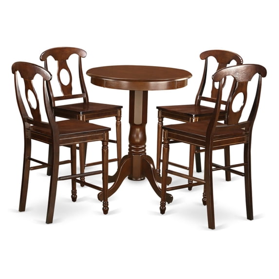 EDKE5-MAH-W 5 Pc counter height set - counter height Table and 4 counter height Dining chair.