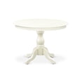 thumbnail image 1 of HBT-LWH-TP East West Furniture Modern Dining Room Table with Linen White Color Table Top Surface and Asian Wood Dinette Table Pedestal Legs - Linen White Finish, 1 of 4