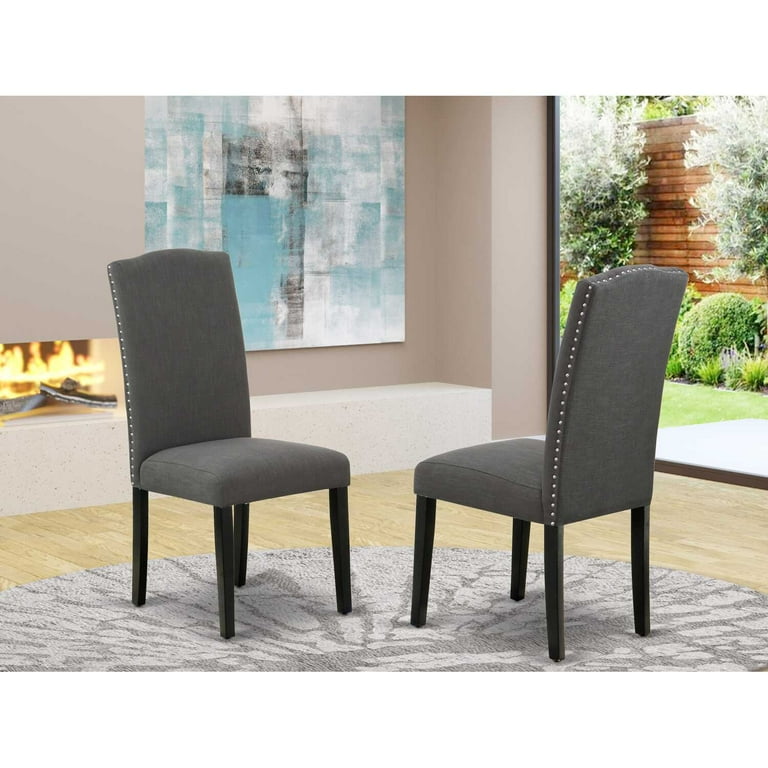 East West Furniture Dining Chair Black, ENP1T20