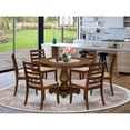 thumbnail image 1 of East West Furniture Ferris 7 Piece A Modern Dining Table Set in Walnut Finish, 1 of 6